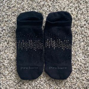 Black Sparkly Pure Barre Socks